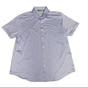 Murano Luxury Golf Polo Shirt Mens 2XL Houndstooth Slim Fit Performance Preppy